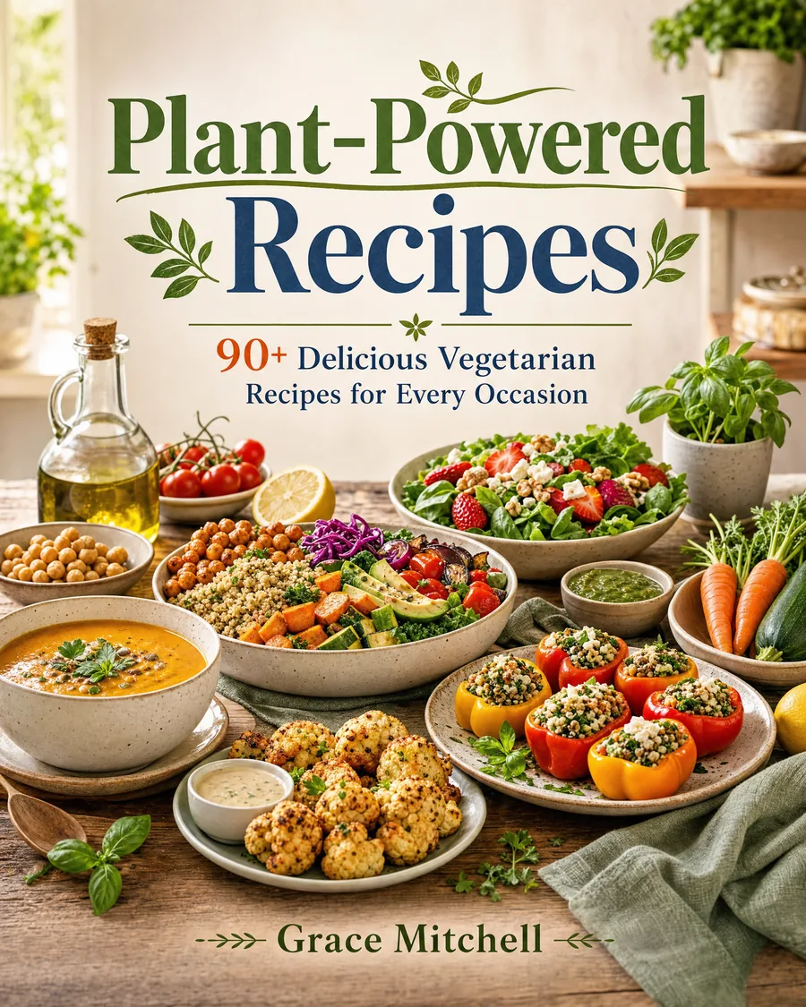 Plant-Powered Recipes: 90+ Delicious Vegetarian Recipes for Every Occasion cover
